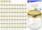 MamboCat 75er Set Rundgläser 212 ml nieder Deckelfarbe Gold to 66 inkl. Diamant Gelierzauber Rezeptheft, Marmeladengläser, Einmachgläser, Einweckgläser, Gläser