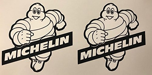 24/7stickers #339 / 2X Michelin Aufkleber je 8,5x8,5cm Oldschool Retro Oldtimer Rennsport Auto Tuning Sponsoren Hot Rod USA V8