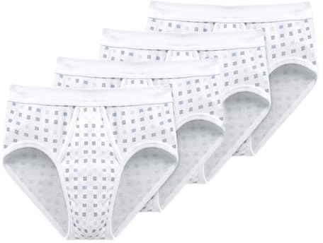 Schiesser Men's Sport Brief with Handle (Pack 2) - 4 x White, Medium (5 M)