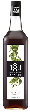 1883 Maison Routin Premium Green Tea Syrup, 1 Litre Glass Bottle | Flavoured Syrup, For Coffee, Tea, Cocktails, Iced Drinks & Desserts, Made with Pure Cane Sugar, No Artificial Colours, Vegan