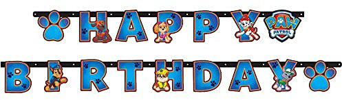 Child Paw Patrol Happy Birthday Letter Banner