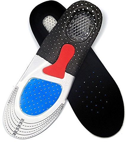 Pedimend Orthopädische Gel-Einlegesohlen aus EVA-geformt, antibakteriell, orthopädische Fußstütze, Fußmassage, Gel-Fersen-Kissen, bietet Unterstützung für Mittelfußknochen, Gel-Erhöhung der Ferse
