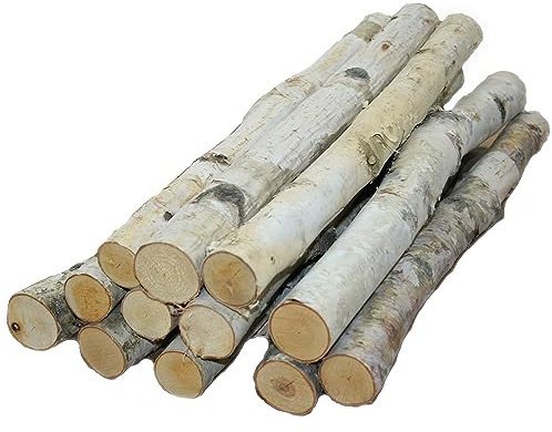 Wilson 17-18 Decorative White Birch Logs, Natural Bark Wood Home Décor - 1-1.5 Dia. (Set of 12)