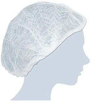 1000 Cuffie bianche Plissè 10 confezioni da 100 Cuffia Monouso TNT Copri Testa e Capelli - Ristorazione Centri Estetici Benessere SPA Medici Case di Cura Ristoranti Pulizia