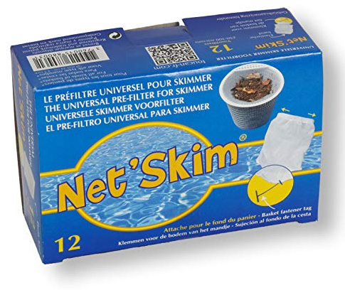 Net Skim Feinfilter Set für Skimmerkörbe, 12 Stück, Skimmer, universell, Vorfilter, Pool, Schwimmbecken