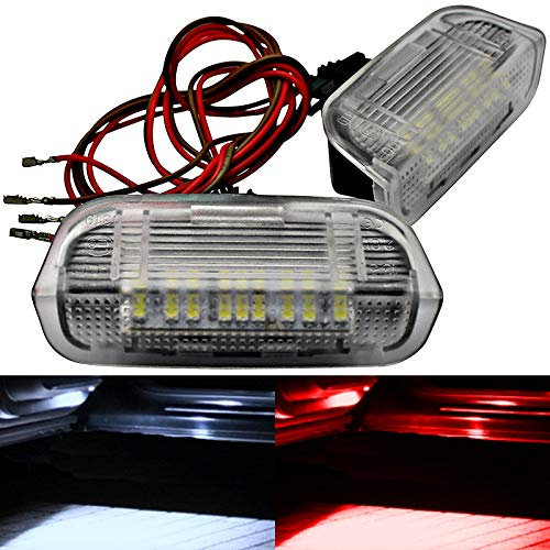 2x LED Module - Türbeleuchtung Einstiegsbeleuchtung Signal Sicht - Willkommen Licht - weiß rot (rot)