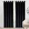 Imperial Rooms Velvet Blackout Curtains 90 x 90, 2 Panels + Tie Backs (228cm x 228cm) for Living Room & Bedroom