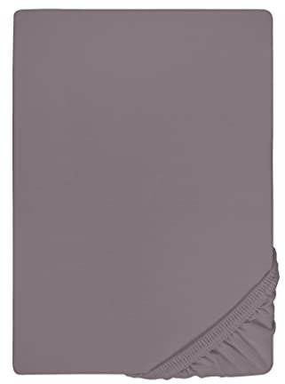 biberna Jersey-Elastic-Topper-Spannbetttuch 0077641 Silber/grau 1x 90x190 cm - 100x220 cm