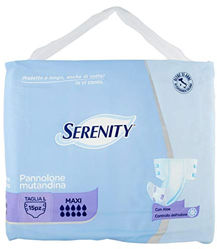 Serenity Windel Maxi Größe L, Einweg, 1 Stück, Weiß, Einfarbig, Größe 4-5, Damen, Urinschutz