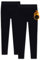 HEATEX Mädchen Thermo Leggings mit Fleece-Futter – Hoher Komfortbund ohne Nähte – Wärmend & Blickdicht für Kalte Jahreszeit (2 Pack) Schwarz 140-146