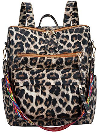 1stück Leopardenmuster Rucksack Für Studenten Großer Kapazitäts-rucksack Modischer Schulranzen Reise Büchertasche Für Schule Shopping Und Freizeit