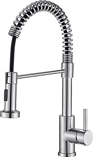 Rubinetto Cucina Con Doccetta Estraibile, Rubinetto Da Cucina Con Molla A Spirale Girevole A 360°, Rubinetto Cucina Lavello Con Doccetta Supporto, Miscelatore Monocomando Lavello Cucina