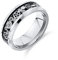 Bling Jewelry Mechanic Car Racer Ring Punk Rock Motorrad Bikerin Schmuck Silber Titan Ringe Für Männer Trauringe Steampunk Zahnrad Carbon Fiber Inlay Abgeschrägte Kanten Kompfort Fit 8Mm