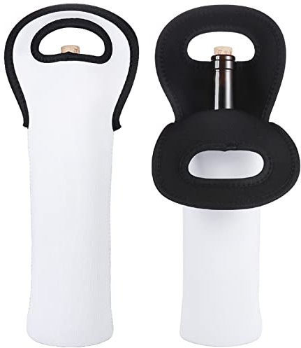 Lot de 2 sacs de transport de vin en néoprène 750 ml portables et sacs de transport de vin isothermes pour vin/bière/champagne/eau/boisson, pour la maison, les voyages, les pique-niques