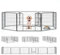 QianRuiDa Welpenauslauf Haustier Zaun Falten Welpenlaufstall Hundelaufstall Metall Playpen Übung Outdoor Freigehege für Hund (8-Stück, 60cm)