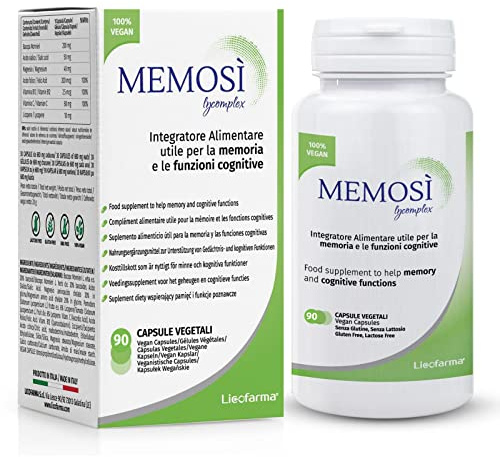 Memosì Lycomplex Supplement to Support Memory, Cognitive Function and to Help Concentration 90cps
