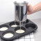 Tuzsocr Stainless Steel Batter Dispenser,Pancake Batter Funnel,Waffles Cupcake Batter Dispenser, Maker Manual Cooking Crepes Funnel Dispenser,Household Handheld Dough Funnel for Muffin Cake (Silver)