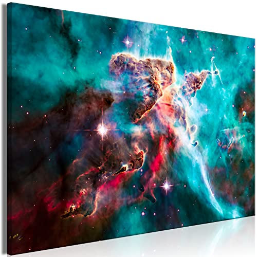 murando - Wandbilder XXL Abstrakt 120x80 cm Leinwandbild 1 tlg Kunstdruck modern Wanbilder XXL Wanddekoration Design Wand Bild Weltraum Kosmos Universum Galaxie i-G-10008-b-b