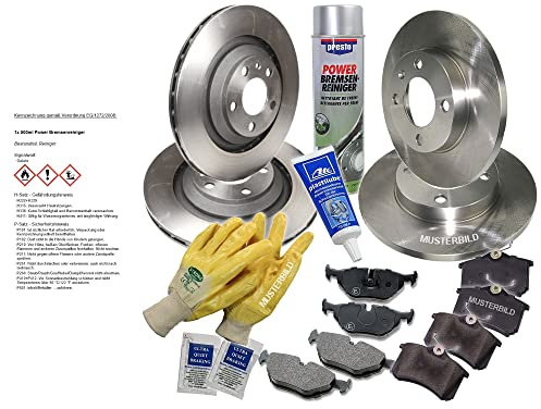 ATEC Germany Bremsenset inkl. Bremsscheiben Vorne Ø 300 mm Belüftet + Hinten Ø 300 mm Voll + Bremsbeläge Vorne & Hinten Kompatibel mit MAZDA 5 (CR19), 5 (CW)