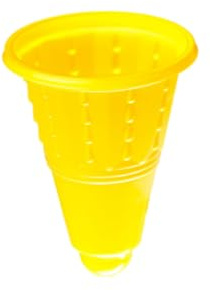 100ml Yellow Plastic Screwball Ice Cream Cups – Pack of 2000 | Dessert & Sundae Dishes with Dome Base | Disposable Plastic Treat Cups for Ice Cream Vans, Dessert Parlours, Parties & Events