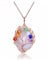 Jovivi Women 7 Chakra Stone Healing Crystal Tree OF Life Rose Gold Wire Wrapped Agate slice Necklace Natural Gemstone Quartz Pendant Jewellery Lucky Reiki Spiritual Gifts