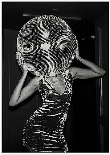 MKHFUW Leinwand Wandkunst Schwarz und Weiß Foto Feminist Poster Trendy Girl Fashion Home Wanddekoration - Ohne Rahmen (Foto-06,20x30cm*1)