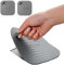 MAOYONG Cubierta de drenaje de ducha, tapón de bañera – Cubierta de drenaje cuadrada de silicona para baño, tapón de drenaje de bañera, tapón de drenaje para fregadero de cocina, 5.9 pulgadas, gris, 2
