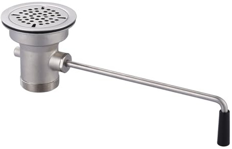 3-1/2 Inch Commercial Sink Drain with Twist Handle Waste Drain Valve