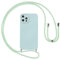 Vauki Funda para iPhone 12 Pro MAX con Cuerda, Carcasa Silicona AntiChoque con Correa, Case con Ajustable Colgante Collar Suave Cuello para iPhone 12 Pro MAX, Cordón-Azul