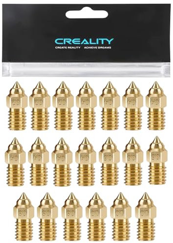 KOYOFEI 20 boquillas de latón para Ender 3 V3 SE, 8 piezas de 0,4 mm, 3 unidades de 0,2 mm, 0,6 mm, 0,8 mm, 1,0 mm de latón para Creality Ender 5 S1, Ender 7