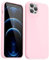 Svanove für iPhone 12 Pro Max Hülle Silikon Case, Bunt Weich TPU Ultra Dünn Handyhülle Einfarbig Handy Hülle Mädchen Frauen, Glatt Plastik Schutzhülle Slim Silikonhülle Gummi Bumper, Rosa Pink
