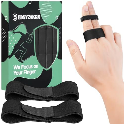 EDNYZAKRN 10PCS Buddy Tape Finger Straps, 2 Finger Schiene für gebrochene Finger Trigger Finger, waschbar und wiederverwendbar