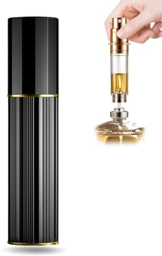 VVGAOGES 10 ML Atomizador Perfume Recargable,Mini Spray de Perfume,Portátil Botella de Perfume,Botella Vacío Pulverizador para Viajes (Negro)