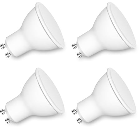 Caldarax Glühbirne GU10 LED Warmweiss, 7W LED Lampe Ersetzt 50W Halogenlampen, 600LM 2700K Warmweiß Leuchtmittel GU10 Strahler, Abstrahlwinkel 120° Reflektorlampen, Nicht Dimmbar, 4 Stück