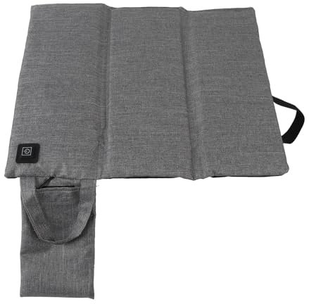 Vvikizy Beheiztes Stadion-Sitzkissen für den Außenbereich, Tragbar, Beheiztes Sitzkissen, Beheiztes Kissen für Campingstuhl, Leichtes, Faltbares USB-Heizsitzkissen für (Mattiertes