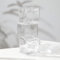 Grand vase carré moderne en verre pour centres de table, décoration de maison, bureau, fête de mariage, événements (transparent, grand)