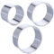 Prasacco 3 Stück Ausstecher Rund, Plätzchen Ausstecher aus Edelstahl 8/7/6 cm Silber Runder Ausstechformen mit Gerollten Kanten DIY-Backwerkzeuge für Gebäck Fondant Kuchen Donuts Kekse (Höhe 3,6 cm)