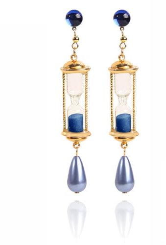 The Case Study of Vanita Ohrringe Vanita Cosplay Accessories Earring Sanduhr Form Edelstein Ohrstecker Vanita Anime Jewelry (Mehrfarbig-1)