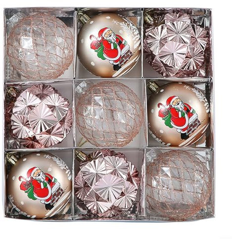 Christmas Ball Decoration Set, Shatterproof Plastic Christmas Bulbs, Hanging Ornaments For Christmas Trees, Festivals, Weddings, Parties, for CHAMPAGNE(Rose Gold)