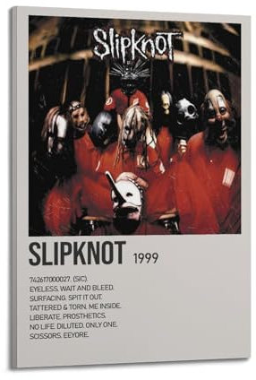 DTKPYRCH Slipknot (1) HD-Albumdruck, Poster, Retro-Kunst, abstrakte Wanddekoration, Hip-Hop-Künstler, Songalbum, Dekoration, Schlafzimmer, Büro, 20 x 30 cm, Rahmenstil-28