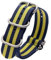 AXTGBHL 22MM 23MM Armband Band Fit for Seiko Fit for Citizen Armband Fit for Blue Angel AT8020 Fit for Eagle In The Air JY8078 Edelstahlarmband Solides Armband(Blue-yellow-silver,23mm)