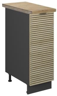 Vicco Apothekerschrank Fame-Line, Eiche Paneel, 30 cm, AP Eiche