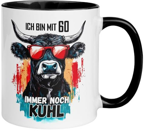 60 Geburtstag Männer Geschenk Tasse | Ich bin mit 60 immer noch kuhl | Lustige Geschenk Geburtstagstasse mit Spruch zum 60. Geburtstag | 60ter Geburtstag - Witziges Geburtstagsgeschenk für Mann