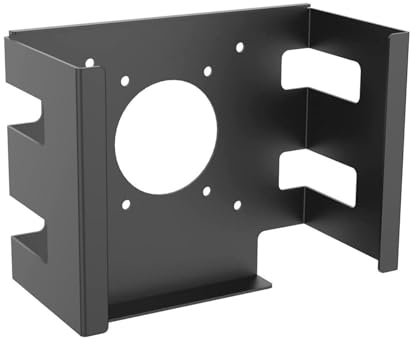 Under Desk Laptop Holder, Monitor Holder Tray, 8.03x6.69x3.94 Inches, Computer Storage Stand, Sturdy Laptop Display Bracket, Adjustable Mount for Work and Study Desks (Black)