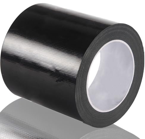 Yuexitech Panzerband Schwarz, 75mm X 20m Gewebeband Schwarz, Schwarzes Klebeband FüR Haus, Automobil Oder Outdoor Reparaturen