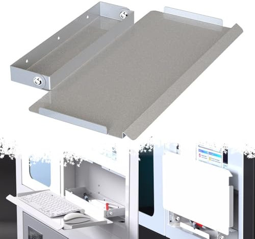 GODFSAHG Industrial Equipment Keyboard Tray Wall Mount Folding Keyboard Mouse Holder Silver Metal Keyboard Shelf 18 Inch 24 Inch(Silver,24/60cm)