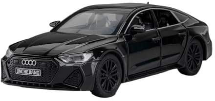 1 32 Für Audi RS7 Sportwagen Legierung Modellauto Spielzeug Druckguss Metallguss Ton Und Licht Auto-Enthusiasten Geschenk Druckgussmodelle Motorfahrzeuge(Schwarz)