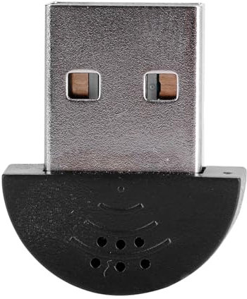 OVAQUIXI Mini Microphone avec Son Haute fidélité, compatibilité Puissante pour Skype Mac, Distance Efficace de 2 M, Reproduction Sonore Transparente (Black)