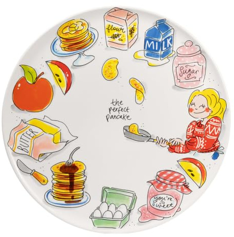 Blond Amsterdam Grande assiette en céramique 31 cm « La crêpe parfaite » – Collection Journées Cocooning x Albert Heijn – Édition limitée