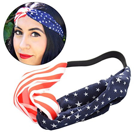 Stirnband mit Amerikanischer Flagge für Patriotische Feierlichkeiten Zum 4. Juli